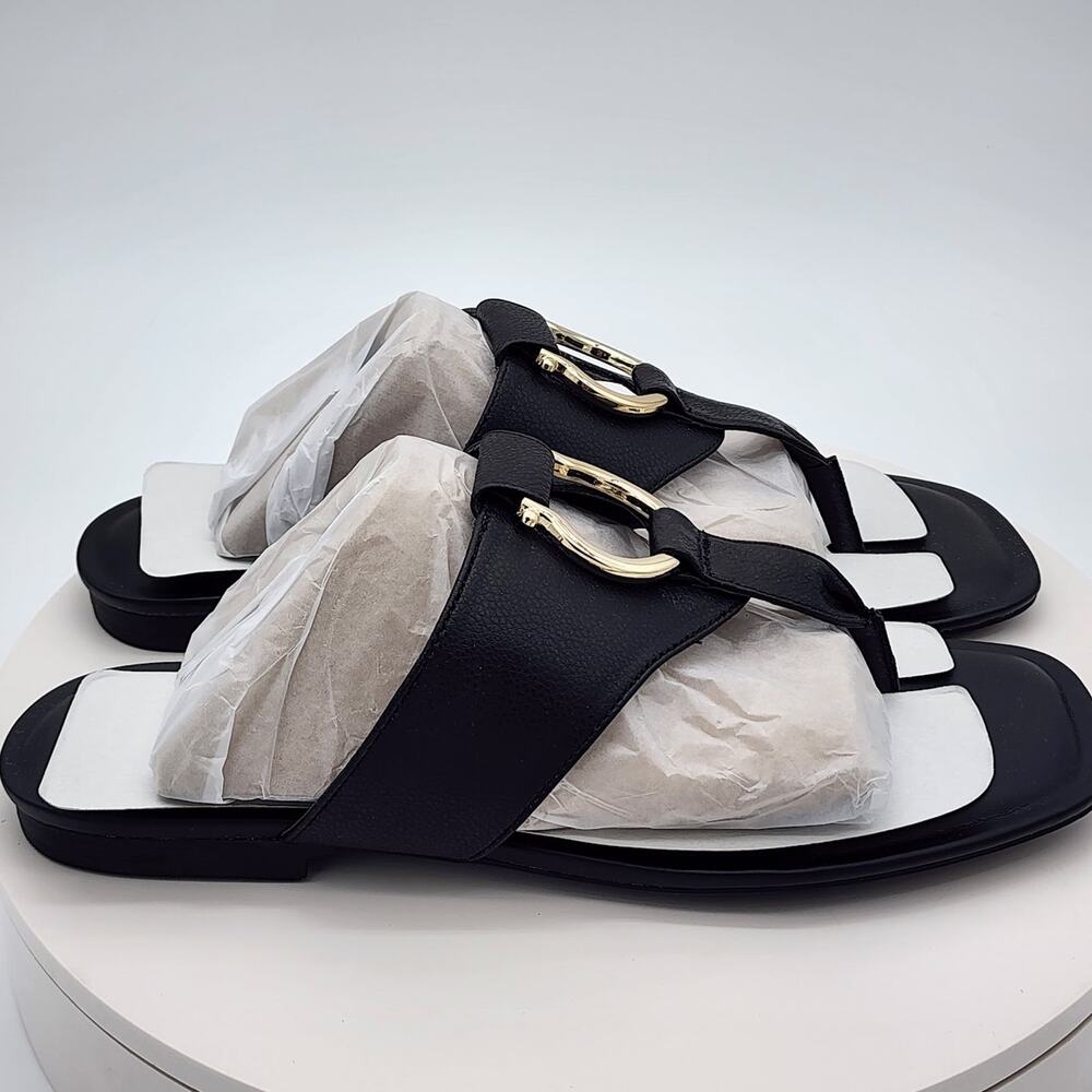 NEW - Giani Bernini YurnieEP Black Thong Slide Sandals Women's 11 M - Picture 2 of 7